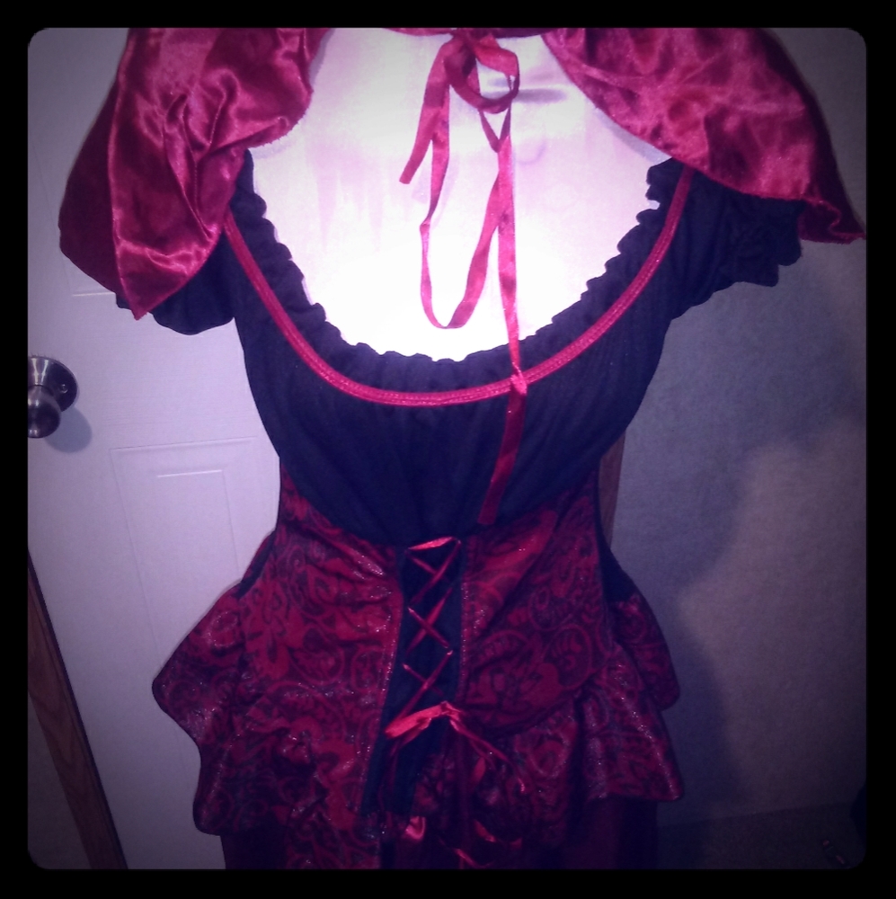 Adult little red riding hood costume dress